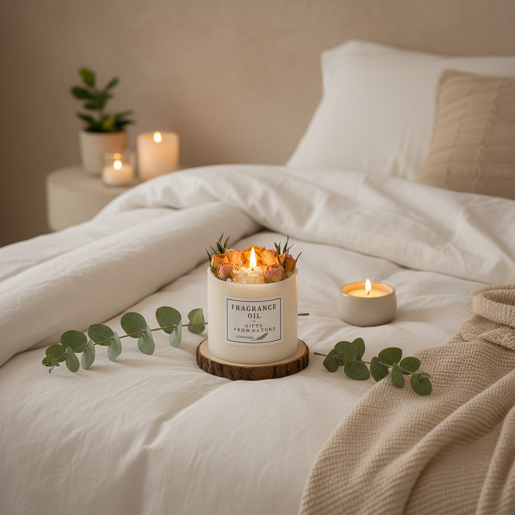 Vela aromática NOVANIXA en ambiente spa